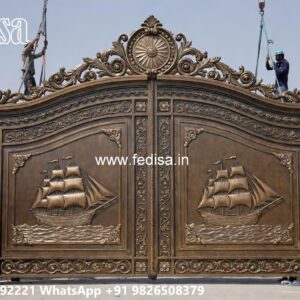 Modern Fence Gate, Home Men Gate Main Gate Lighting In Outdoor