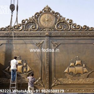 Steel Gate New Design, Modern Garage Gate Design Main Gate Lighting In Outdoor