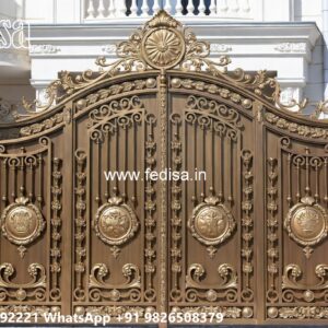Hpl Gate Design, Easy Gate Design Main Gate Lighting In Outdoor
