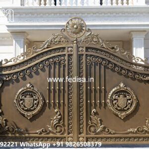 Modern Fence Gate, Gate Design In Front Of House Main Gate Lighting In Outdoor