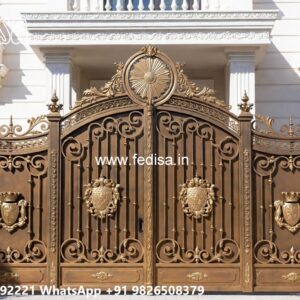 Side Gate Designs, Compound Wall With Grill Design Main Gate Lighting In Outdoor