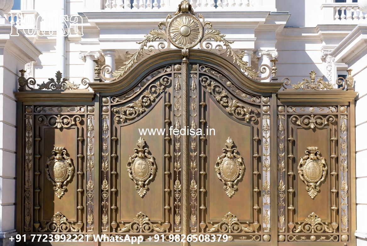 Steel Gate New Design, Main Gate Design Full Cover Main Gate Lighting In Outdoor