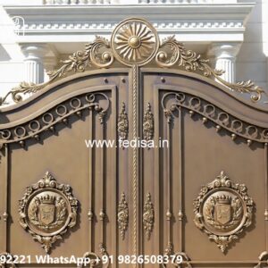 Modern Fence Gate, Main Gate Door Design Steel Main Gate Lighting In Outdoor