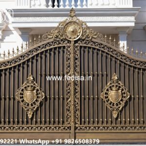 Loha Ka Gate Ka Design, Front Sliding Gate Designs For Houses Main Gate Lighting In Outdoor