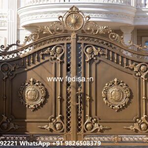 Front Door Gate Design, Home Compound Wall Gate Design Main Gate Lighting In Outdoor