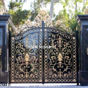 Side Gate Designs, Design Gate House Simple Main Gate Lighting In Outdoor