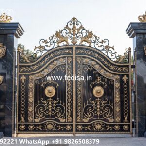 Hpl Gate Design, Round Main Gate Design Main Gate Lighting In Outdoor