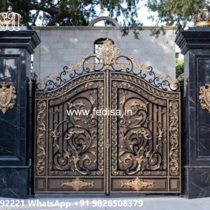 Gate Design Pipe, Gate Laser Cutting Main Gate Lighting In Outdoor