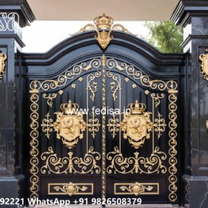 Beautiful Gate Designs, Channel Gate Colour Design Main Gate Lighting In Outdoor