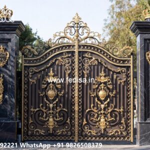 Modern Fence Gate, Rolling Main Gate Design Main Gate Lighting In Outdoor