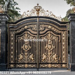 Steel Gate New Design, Grill Wala Gate Main Gate Lighting In Outdoor