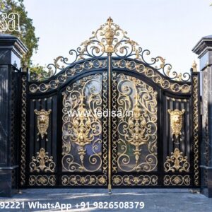 Loha Ka Gate Ka Design, Security Gate Designs Metal Main Gate Lighting In Outdoor