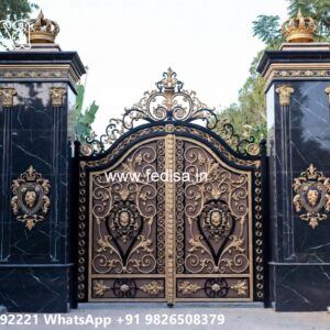 Modern Fence Gate, Simple Design Of Main Gate Main Gate Lighting In Outdoor