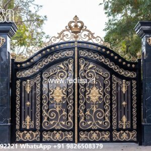 Front Door Gate Design, Ornamental Gate Design Main Gate Lighting In Outdoor