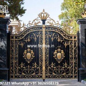 Modern Fence Gate, Modern Fence Door Main Gate Lighting In Outdoor