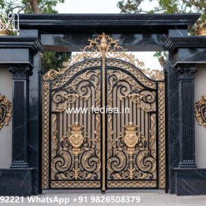Modern Fence Gate, Full Main Gate Design Main Gate Lighting In Outdoor