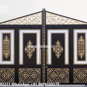 Latest Steel Gate Design, Big House Gate Design Main Gate Lighting In Outdoor