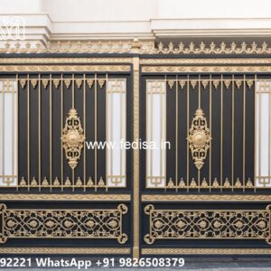 Gate Design 2159, Sliding Gate Detail Design Main Gate Lighting In Outdoor