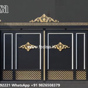 Gate Design Pipe, One Door Gate Design Main Gate Lighting In Outdoor