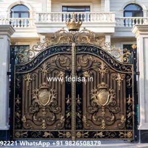 Swing Gate Design, Gate Design 2026 Main Gate Lighting In Outdoor