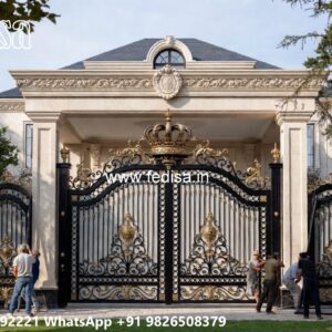 Small Gate Design For House, Loha Grill Gate Main Gate Lighting In Outdoor