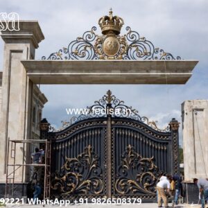 Laser Cutting Design Gate, Folding Gate Design Main Gate Lighting In Outdoor