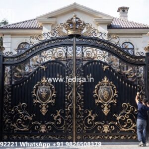 Small Steel Gate Design, Iron Gate Design For Home Main Gate Lighting In Outdoor