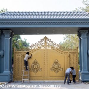 Small Gate Design For House, Simple Wooden Gate Designs Main Gate Lighting In Outdoor