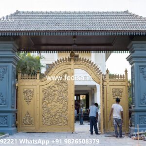 Small Steel Gate Design, Wrought Iron Gate Designs Main Gate Lighting In Outdoor