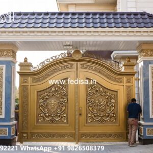 Sliding Gate Design Latest, Boundary Grill Design Main Gate Lighting In Outdoor