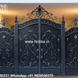 Door Design Main Gate, Foldable Gate Design Main Gate Lighting In Outdoor