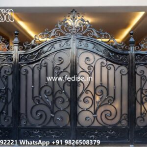 Sliding Gate Design Latest, Gate Wall Design For House Main Gate Lighting In Outdoor