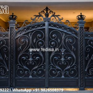 Front Steel Gate Design, Front Gate Grill Design Main Gate Lighting In Outdoor