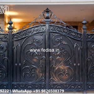 Small Gate Design For House, Black Gate Design Main Gate Lighting In Outdoor