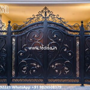 Door Design Main Gate, Gate Design Grill Main Gate Lighting In Outdoor