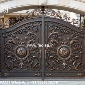 Small Steel Gate Design, Cast Iron Gate Design Main Gate Lighting In Outdoor