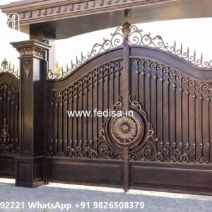 Sliding Gate Design Latest, Lohe Ke Gate Ka Colour Main Gate Lighting In Outdoor