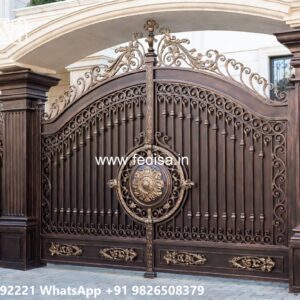 Front Steel Gate Design, Simple Iron Gate Designs For Homes Main Gate Lighting In Outdoor