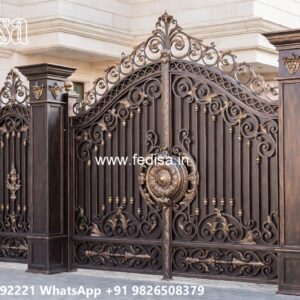 Door Design Main Gate, Modern Fence Gate Main Gate Lighting In Outdoor