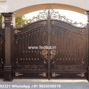 Small Gate Design For House, Concrete Gate Design Main Gate Lighting In Outdoor