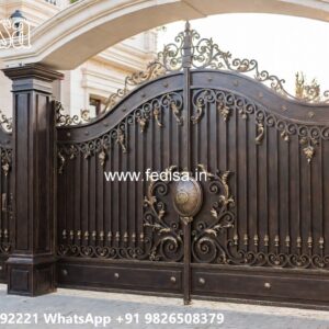 Front Steel Gate Design, Square Gate Design Main Gate Lighting In Outdoor