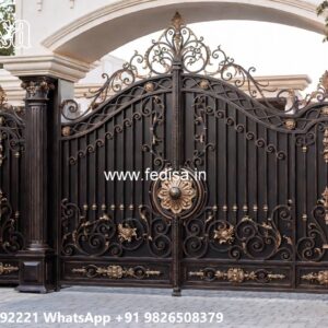 Front Steel Gate Design, Wrought Iron Gate Catalogue Main Gate Lighting In Outdoor