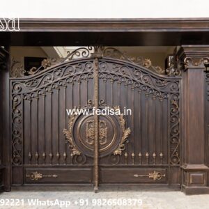 Laser Cutting Design Gate, Welding Gate Design Main Gate Lighting In Outdoor