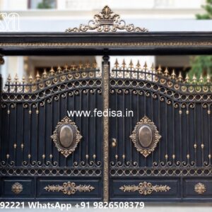 Front Steel Gate Design, Loha Gate Ka Design Main Gate Lighting In Outdoor