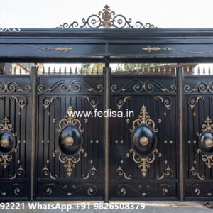 Sliding Gate Design Latest, Fancy Steel Gate Main Gate Lighting In Outdoor