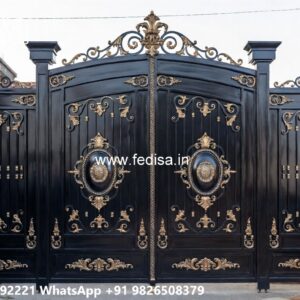 Main Gate Design 2026 Price, Iron Railing Design For Boundary Wall Main Gate Lighting In Outdoor