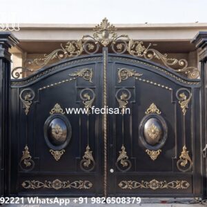 Sliding Gate Design Latest, Modern Iron Gate Main Gate Lighting In Outdoor