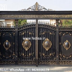 Laser Cutting Design Gate, Mild Steel Gate Design Main Gate Lighting In Outdoor