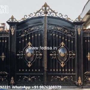 Ss Grill Gate, Loha Get Design Main Gate Lighting In Outdoor