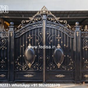 Laser Cutting Design Gate, Sliding Gate Design For Small House Main Gate Lighting In Outdoor